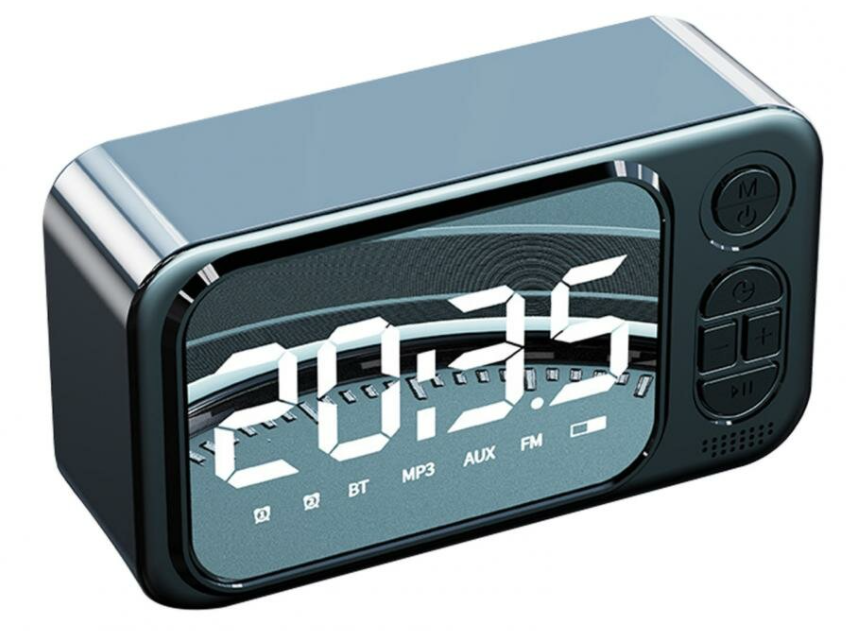 Boxa portabila T5 Bluetooth si ceas cu alarma